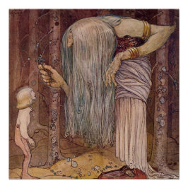Póster Acuarela 'Hierba de Troll' de John Bauer