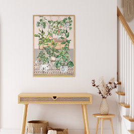 Póster Acuarela Hogares Tropicales