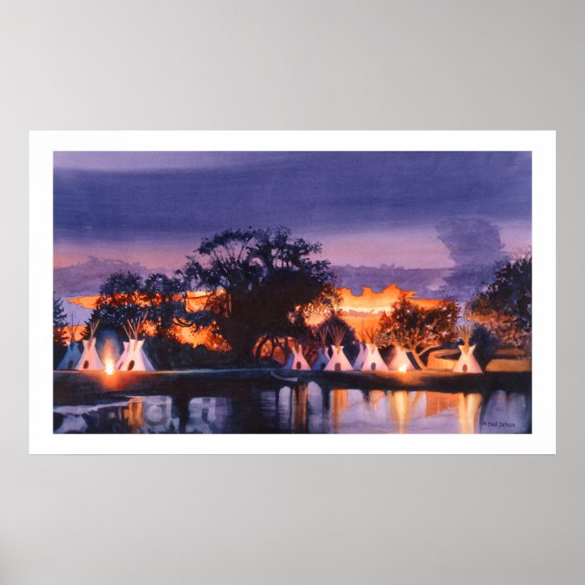 Póster Acuarela "Incendios del Consejo", Paul Jackson (Frente)