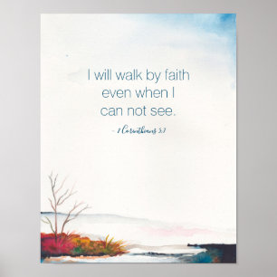 Póster Acuarela inspiradora y espiritual NE Otoño