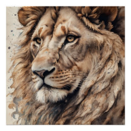 Póster Acuarela León no 6