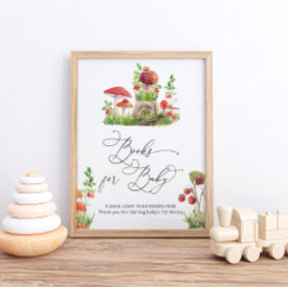 Póster Acuarela Libros de hongos salvajes para Poster de