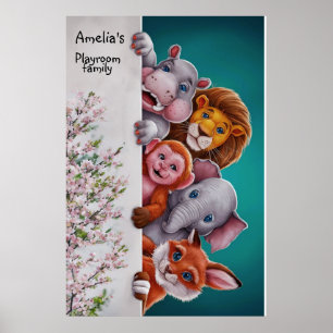 Póster Acuarela lindo y brillante animal salvaje #6