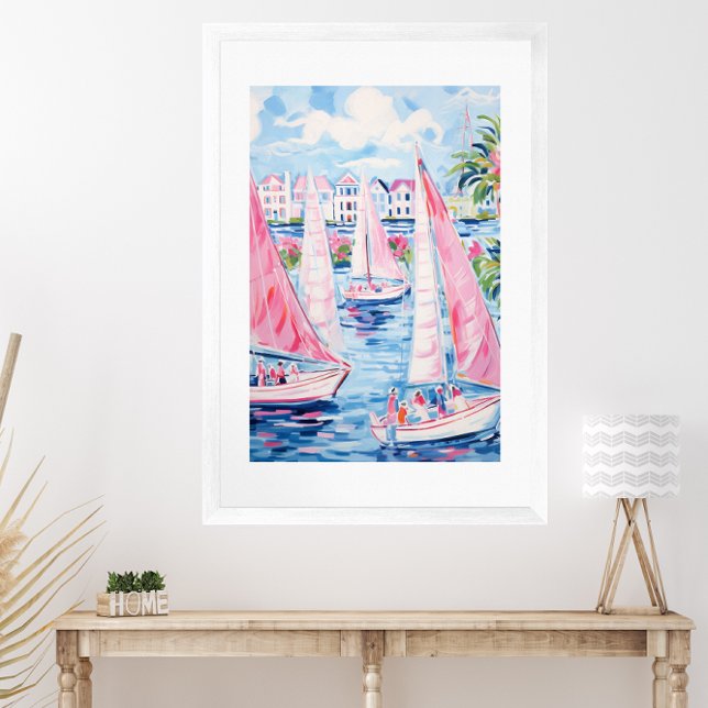 Póster Acuarela Marinera Rosa Costa Tropical (Subido por el creador)