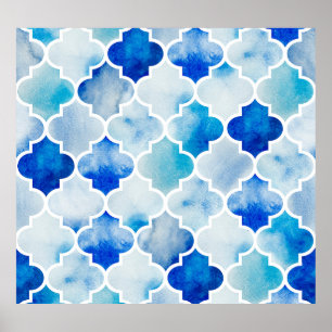 Póster Acuarela marroquí: Mano sin costura