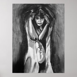 Póster Acuarela monocroma resistente