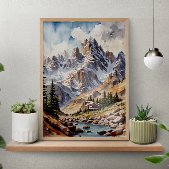 Póster Acuarela Montañas Modernas (Subido por el creador)
