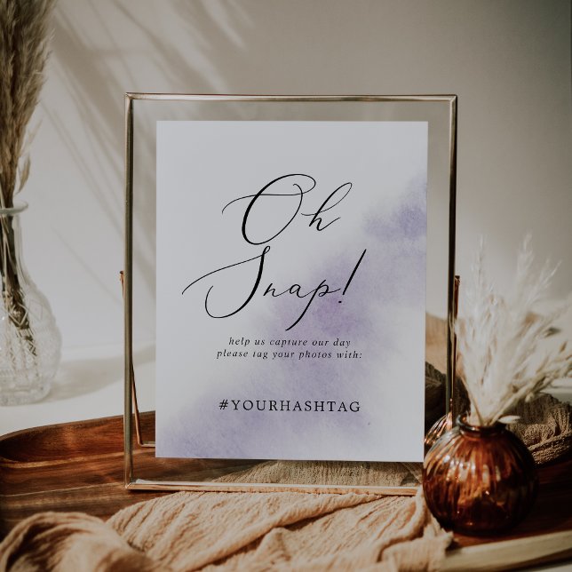 Póster Acuarela morado Oh Boda de ajuste Rótulo de etique (Subido por el creador)