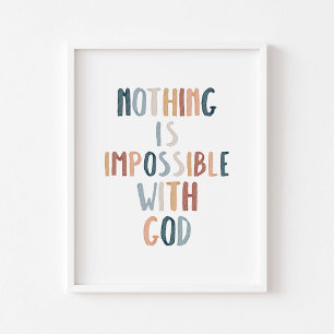 Póster Acuarela nada es imposible poster