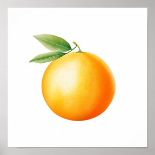 Póster Acuarela Naranja