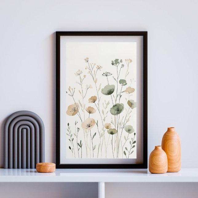 Póster Acuarela Neutral de Flor Silvestre I (Subido por el creador)