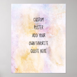 Póster acuarela pastel añade una cita artística personali
