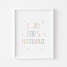 Póster Acuarela pastel poster de la obra maestra de Dios