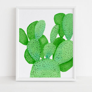 Póster Acuarela Pear Cactus