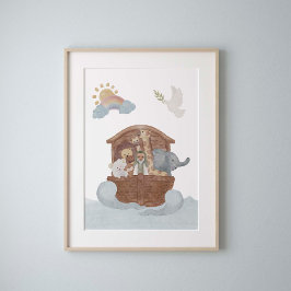 Póster acuarela poster arca de Noé