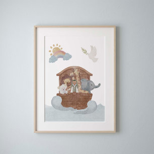 Póster acuarela poster arca de Noé