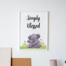 Acuarela Simplemente Bendecida Koala Bear Nursery