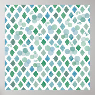 Póster Acuarela sin inconvenientes sobre un fondo blanco 