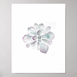 Póster Acuarelas vivas: morado y sabio