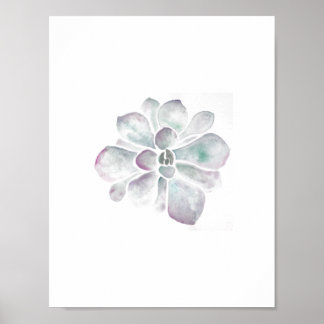 Póster Acuarelas vivas: morado y sabio