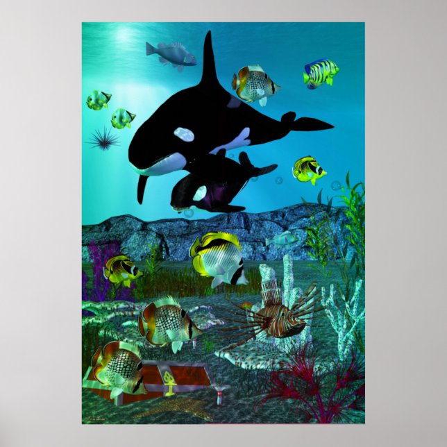 Póster Acuario de exploración 3D ORCA (Frente)
