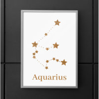 Acuario de oro del Rótulo Zodiaco moderno | Aire d
