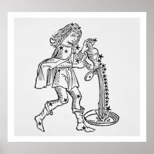 Póster Acuario (el portador de agua) un ilustracion de