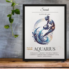 Póster Acuario Elegante Elegante Elegante