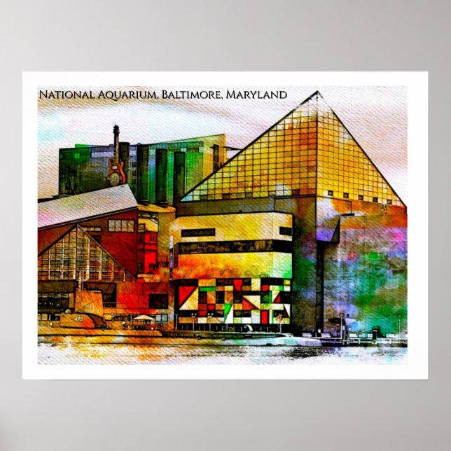 Póster Acuario Nacional Baltimore — Stained Glass Pop (Frente)