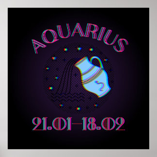 Póster Acuario, signo de zodiaco, horóscopo