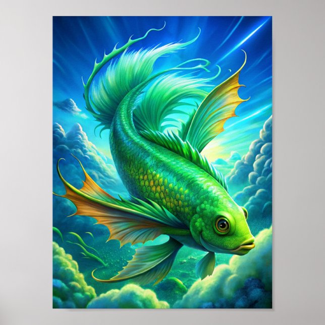 Póster "Acuática aérea" (Frente)