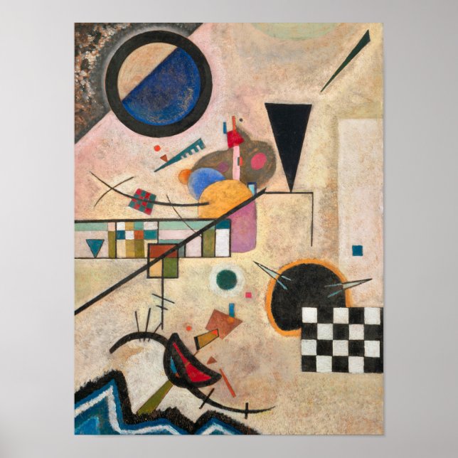 Póster Acuerdos opuestos, 1924 por Wassily Kandinsky (Frente)