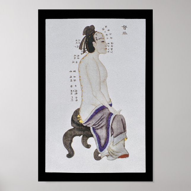 Póster Acupuncture Du Mai Meridian Channel (Frente)