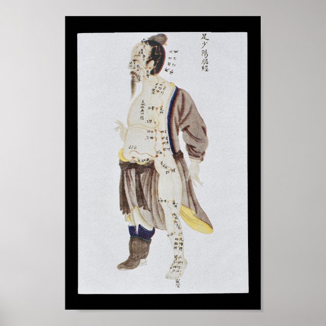 Póster Acupuncture Gall Bladder Meridian Foot Shaoyang (Frente)