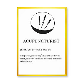 Póster Acupuncture Healing Wall Art for Clinic Wall chart