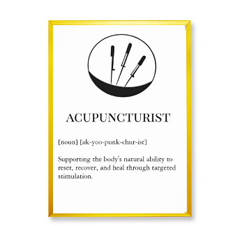 Póster Acupuncture Healing Wall Art for Clinic Wall chart