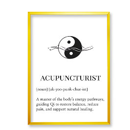Póster Acupuncture Qi Flow Wall Art for Clinic Office 