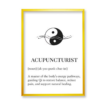 Póster Acupuncture Qi Flow Wall Art for Clinic Office 