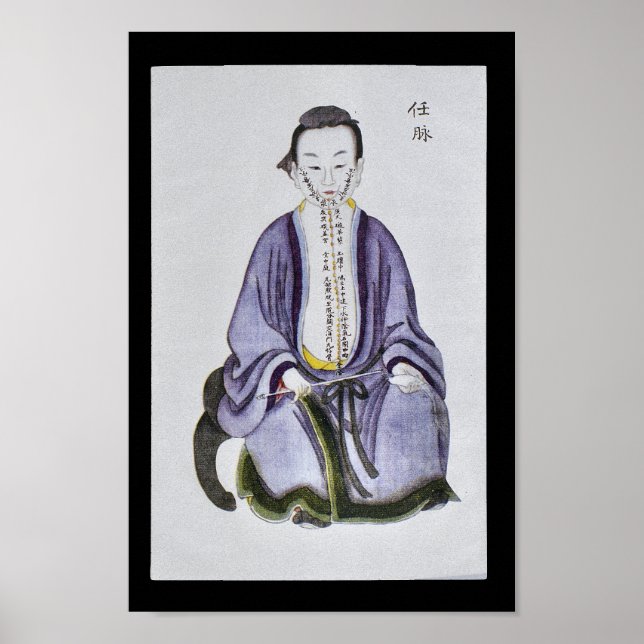 Póster Acupuncture Ren Mai Meridian Channel (Frente)