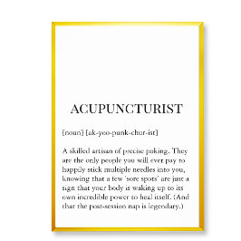 Póster Acupuncture Sore Spot Wall Art Acupuncturist chart