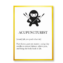 Póster Acupuncturist Wall Art Gift | Needle Acupuncture 