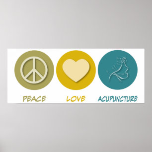 Póster Acupuntura de amor por la paz