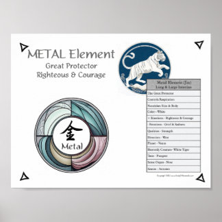 Póster Acupuntura del Elemento Metálico