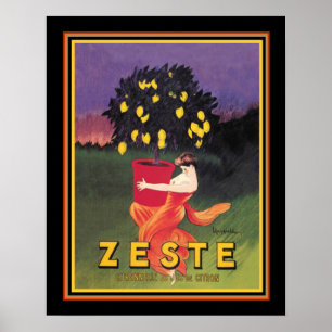 Póster Ad-16x20 "Zeste" vintage de lemonade francesa