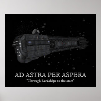 Póster Ad astra por poster de motivación de aspera