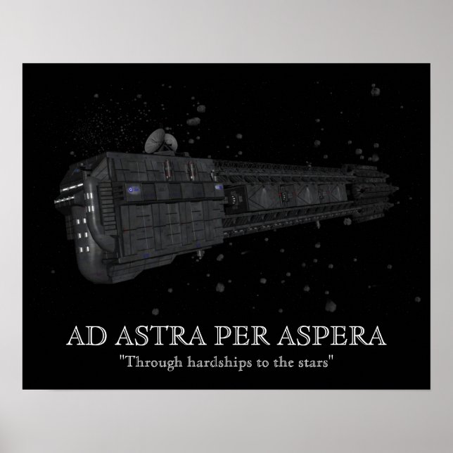 Póster Ad astra por poster de motivación de aspera (Frente)