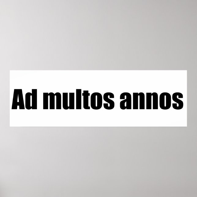 Póster Ad multos annos (Frente)