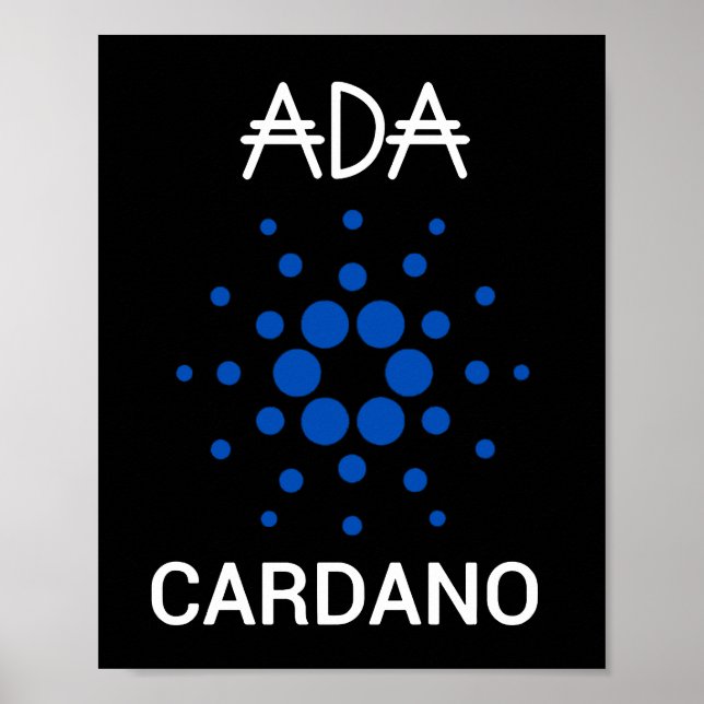 Póster ADA Cardano Crypto Coin Poster (Frente)