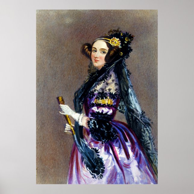 Póster Ada Lovelace de Alfred Edward Chalon (Frente)