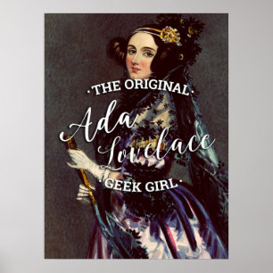 Póster Ada Lovelace - El Chica Geek Original
